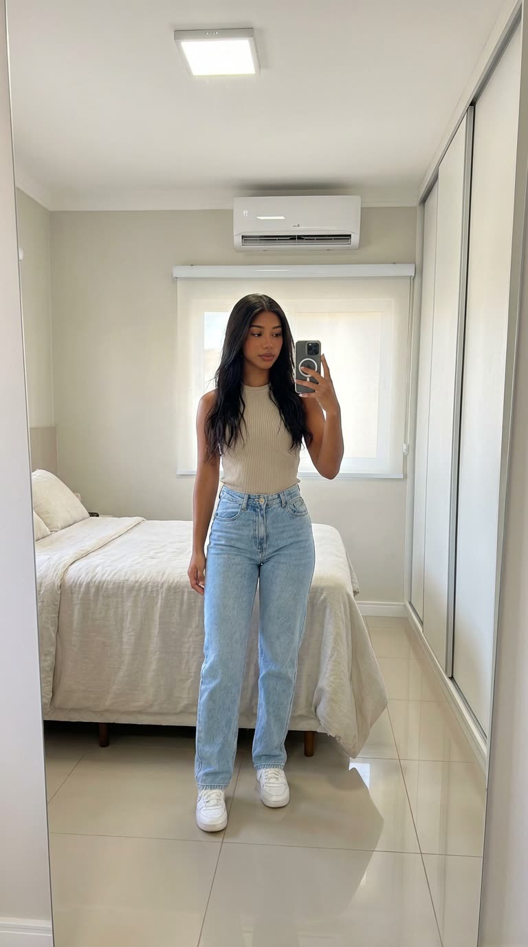 Foto no espelho corpo todo (Imagem)
